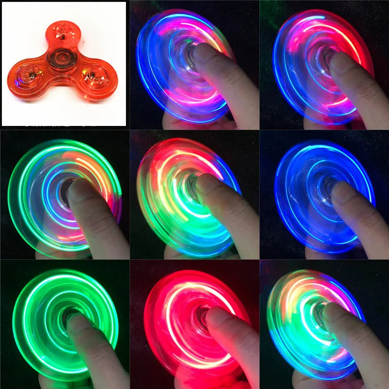 Crystal Luminous LED light Fidget Spinner