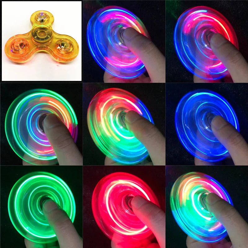 Crystal Luminous LED light Fidget Spinner