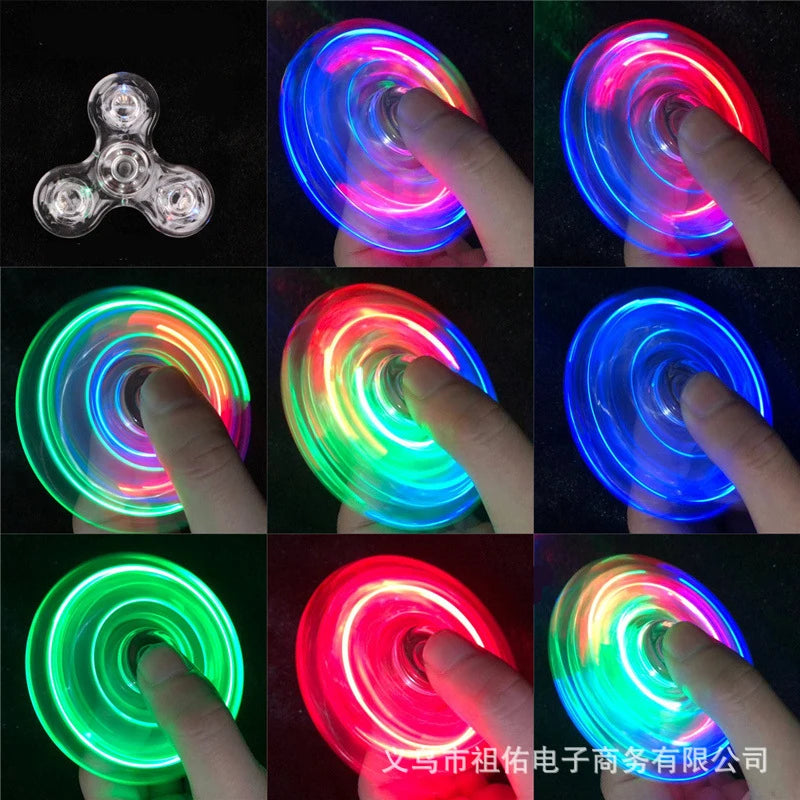 Crystal Luminous LED light Fidget Spinner
