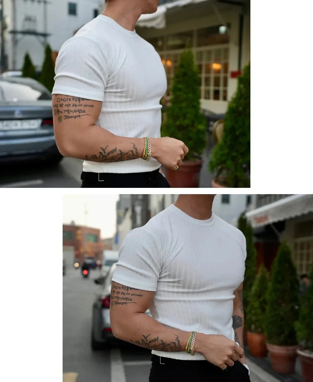 Muscle Fit Stripe Tee