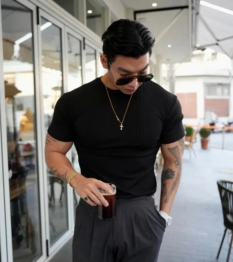 Muscle Fit Stripe Tee