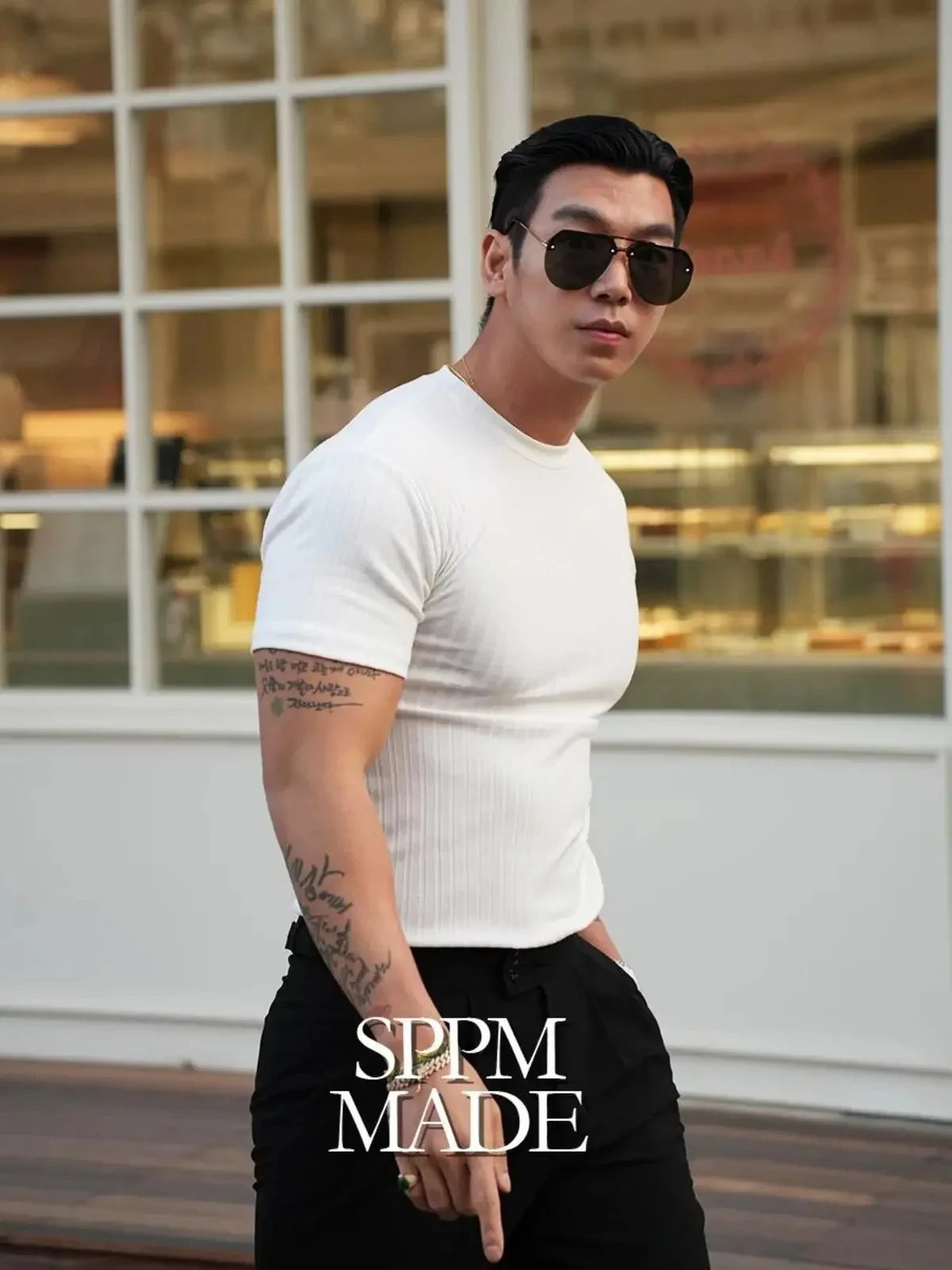 Muscle Fit Stripe Tee